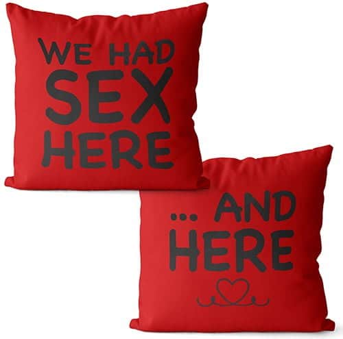 We Had Sex Here Cushion
