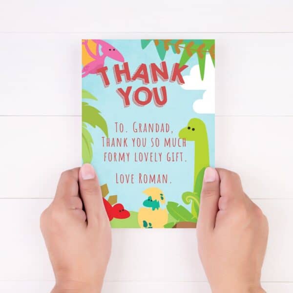 Strivee - Dinosaur Party Thank You Cards for Boys | Epic Kids Dino Favours Pack