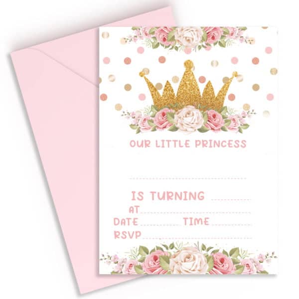 Princess Themed Birthday Party Invitation