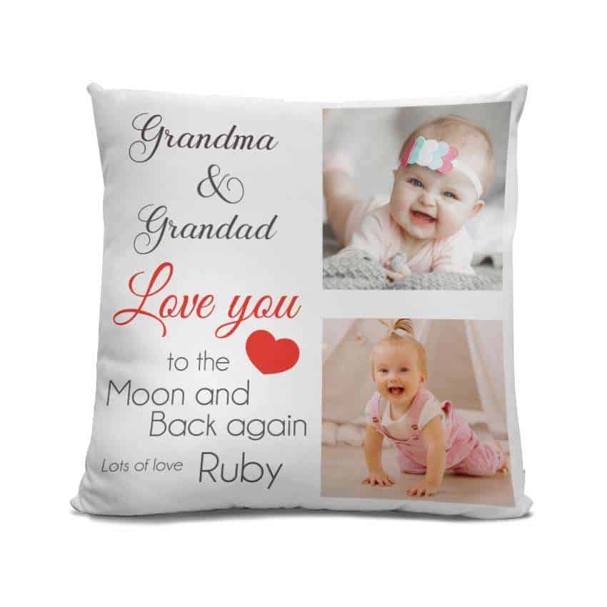 Personalised Grandparents Cushion with photos | Gift Idea