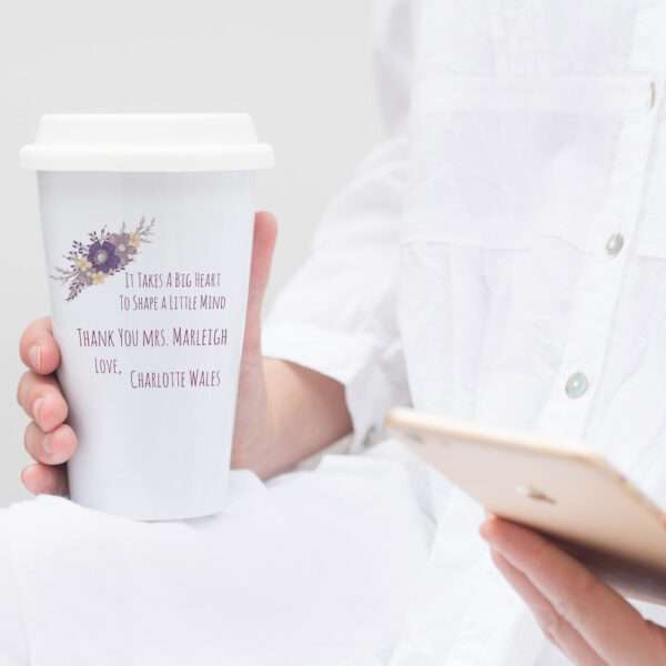 Strivee - Customised Ceramic Teacher Travel Mug: A Thoughtful Gift for Your Favourite Educator!