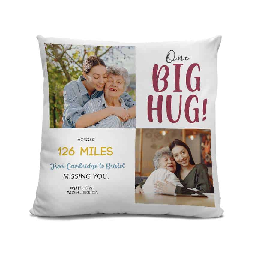 Simple Personalised Hug Cushion | Get a Warm Hug Anytime