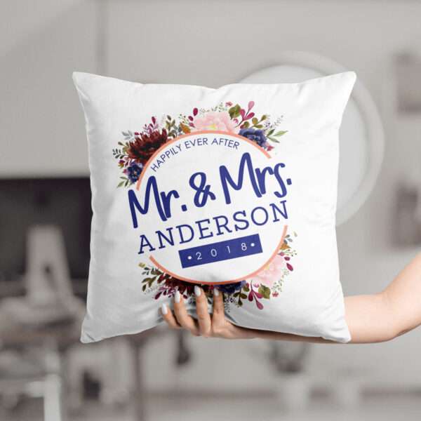 Strivee - Personalised Mr and Mrs Cushion - Create A Perfect Wedding Gift