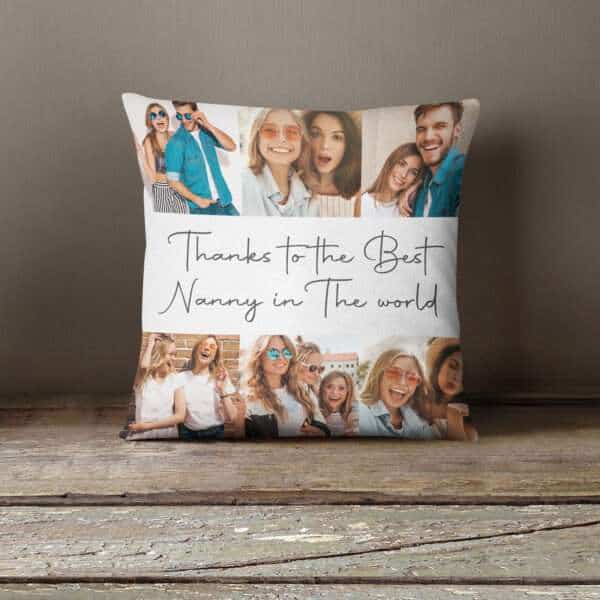 Strivee - Customised Nanny Cushion with Your Photos - Personalised Gift for Your Beloved Nanny!