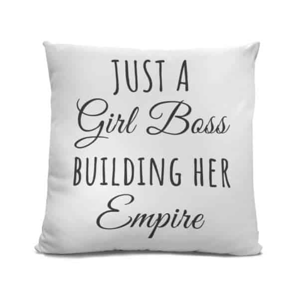 girl boss quote cushion