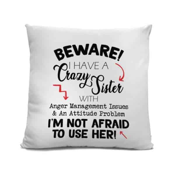 To Sister From Brother Quote Cushion
