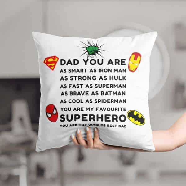 Strivee - Dad Superhero: Appreciation Cushion for the Best Dad Ever