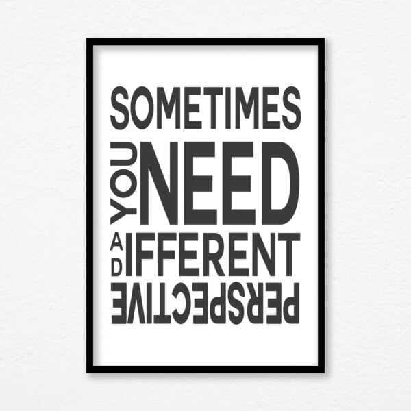 Different Perspective Digital Quote Print
