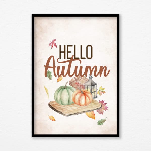 Strivee - Hello Autumn - Digital Quote Print: Embrace the Beauty of the Season