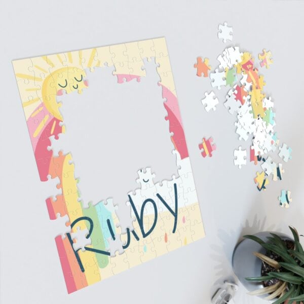 Strivee - Customised Rainbow Jigsaw Puzzle with Your Name: Piece Together the Colors of Your Imagination
