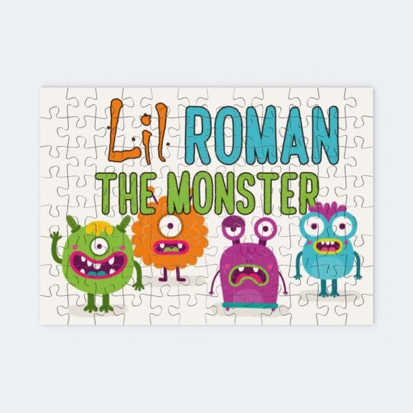 Strivee - Customisable Lil Monster Jigsaw Puzzle with Your Name – A Playful Personalised Challenge!