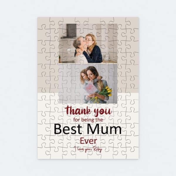 Personalised Mothers Day Jigsaw Puzzle with Photo and A Message