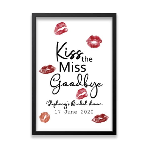 Strivee - Personalised Kiss the Miss Goodbye Print: A Cherished Memory